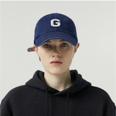 [여주점] G LOGO DENIM WASHED BALL CAP-INDIGO