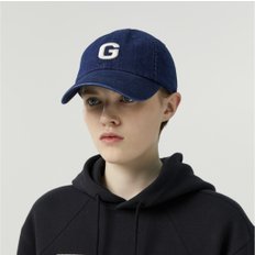 [여주점] G LOGO DENIM WASHED BALL CAP-INDIGO