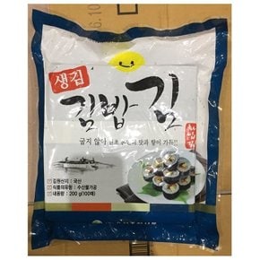 100매 200g 화입 김밥김 유창 분식 업소용 식당용 (WCC6517)