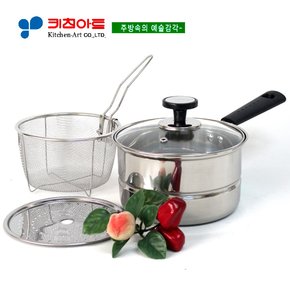 키친아트 스테인레스 찜국수냄비(찜기)16CM