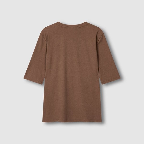 여 소프트 립 슬림핏 5부 티셔츠 J116201068071