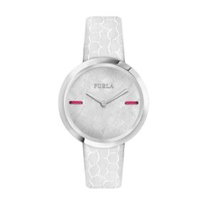 3973570 Furla Womens My Piper White Dial SS Calfskin Leather Watch 65043755