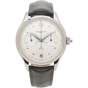 일본 몽블랑 시계 Montblanc 119951 Heritage 42 Mens 워치 SelfWinding Silver Gray 레더 16342