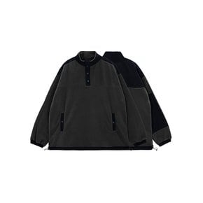 fleece pullover jacket (dark gray)