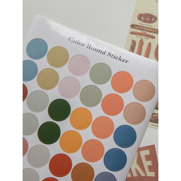 라운드 스티커