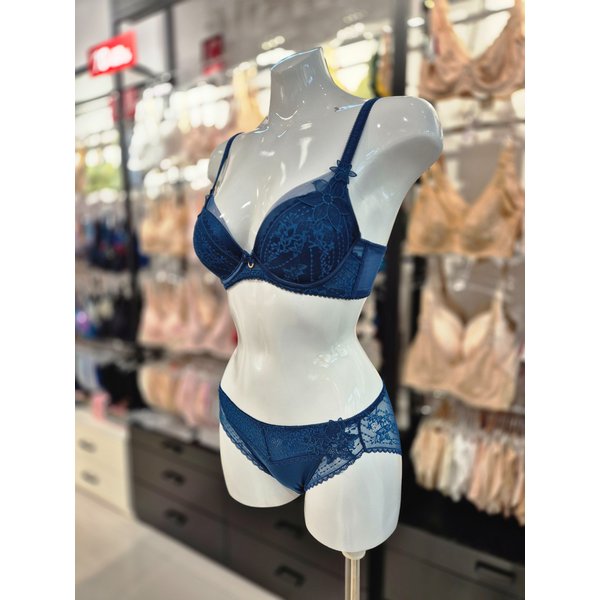 [시흥점] S 비너스) 페미닌 모티프 브라 망레이스 팬티 세트 VBR1801+VPT1801S-TQ