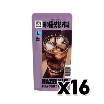  유어스 헤이즐넛향커피 L 아이스파우치음료 340ml x 16개