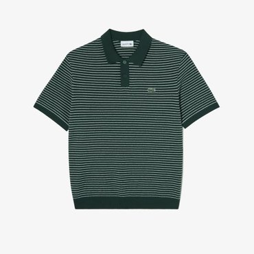 라코스테 (남성)스트라이프 반팔 스웨터 폴로(PH296E-55G 132)그린