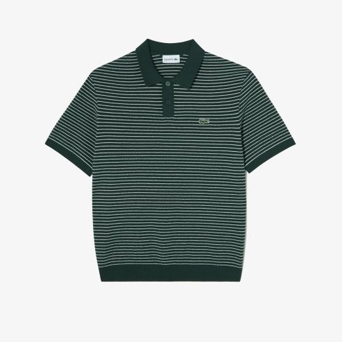 라코스테 (남성)스트라이프 반팔 스웨터 폴로(PH296E-55G 132)그린