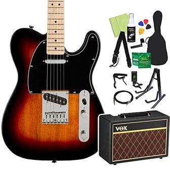  Squier by Fender Affinity Series Telecaster Maple Fingerboard Black Pickguard [VOX 3TS