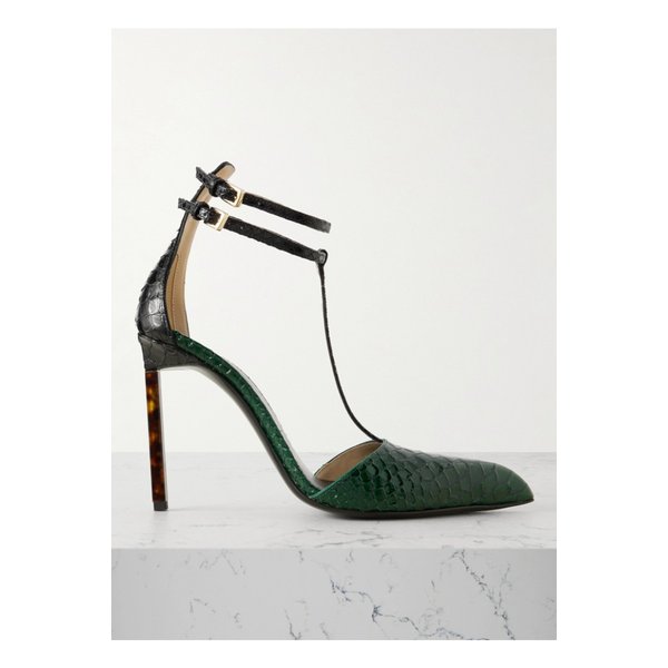 스네이크 이펙트 가죽 펌프스 에메랄드 46376663162911882