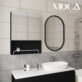 모카바스 욕실수납장 욕실장 화장실 거울 오픈형 수건수납 누드 오픈 600 x 800 x 170