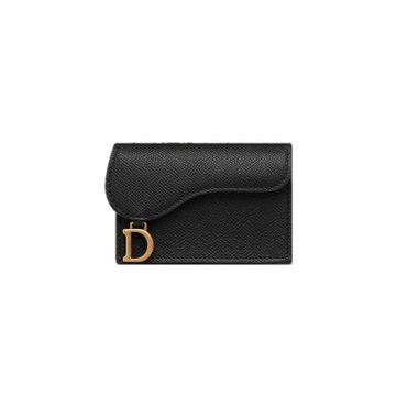 DIOR 디올 지갑 새들 플랩 카드홀더 카프스킨 블랙 S5611CBAA M900 S5611CBAAM900