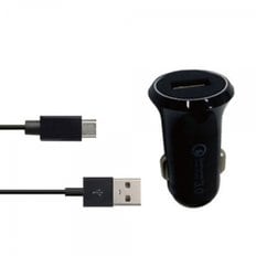 엠지솔루션 [DL4175]  차량용 시거/USB 1포트 (S02-C), 퀄컴3.0 고속충전, C케이블 포함
