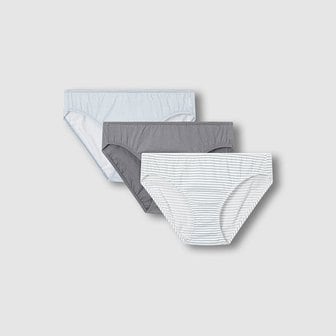 JAJU 여 코튼 체크 힙허거 팬티 3매 J416901202081