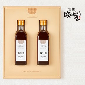 [선물세트]국산 A급 들깨 100% 들기름180ml x 2병/저온압착