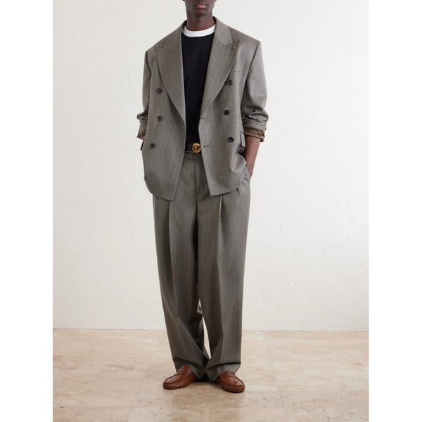 플리츠 핀스트라이프 울 트윌 팬츠 46376663163057569