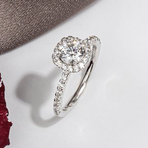 3부 랩그로운 다이아몬드 반지 라운드 스퀘어 까르 프러포즈 결혼 기념일 선물