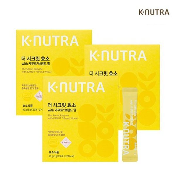케이뉴트라 더 시크릿 카무트 효소 119만효소 곡물 발효효소 3g x 30...