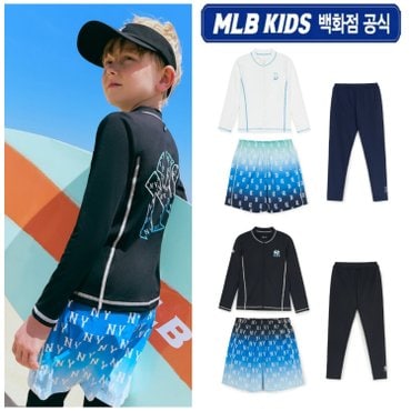 MLB키즈 (백화점공식) 25SS 모노그램 3PCS 래쉬가드 세트 뉴욕양키스 7ASWM3153  (2color)