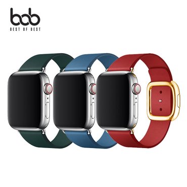 BOB 애플워치 정품형 마그네틱 모던 버클 가죽 밴드 스트랩 Apple Watch 8 울트라 7 SE 6 5 4세대