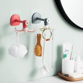 옥토퍼스 붙여쓰는 회전되는 다용도 6P 걸이