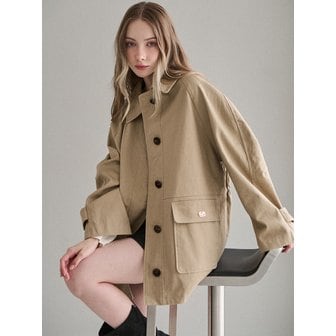 슬로우롤리 [10차리오더] Metal emblem half trench coat