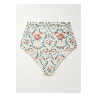 아구아벤디타 노팔 모스퀘타 러플 플로럴 프린트  비키니 브리프 화이트 46376663162866655