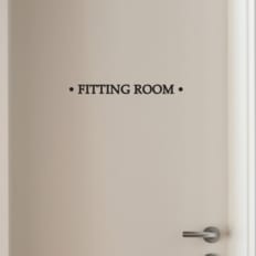 심플한 fitting room 피팅룸 좌우땡땡 레터링 스티커 (9338801)