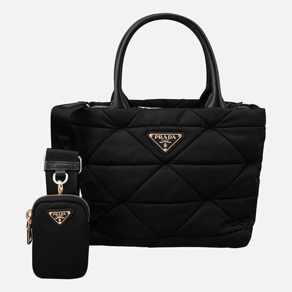 [시흥점] [프라다]6S 1BG373 RDJN F0632 스몰 리나일론 패딩 토트백 블랙