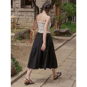 Wrinkle Long Skirt(2color)