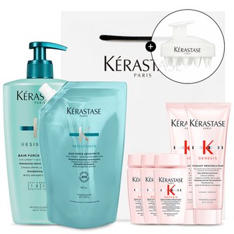 케라스타즈 [LIVE] 세트 방 포스 아키텍트 대용량 샴푸 1L (본품 500ml + 리필 500ml)