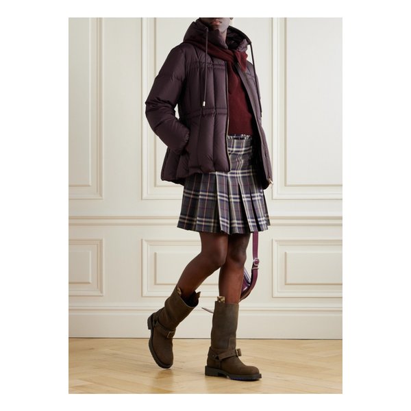 몽클레어 에스톰 후드 퀼팅 셸 다운 재킷 다크 브라운 46376663162861898