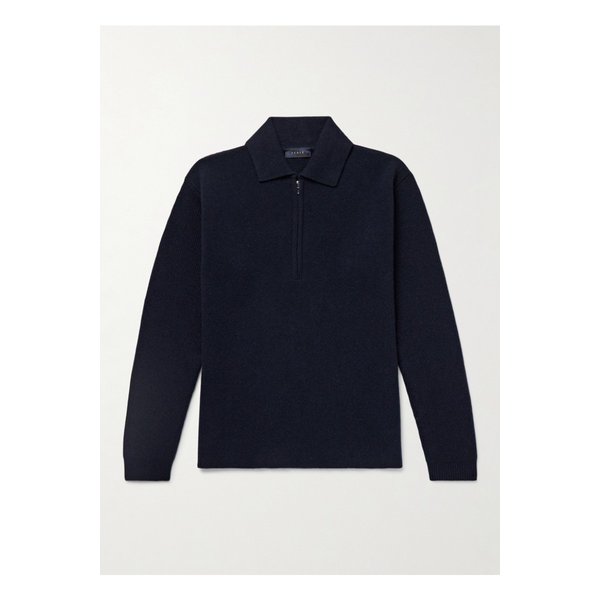 시즈 버진 울 캐시미어 혼방 하프집업 스웨터 블루 46376663162899642