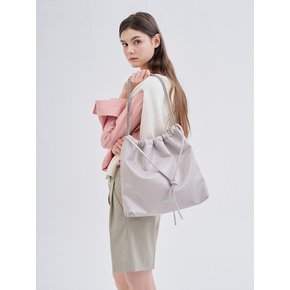 CHAIN STRING BAG_BEIGE GREY