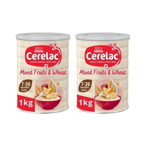 네슬레 세레락 쎄레락 베이비 믹스드 후르츠 위트 이유식 분유 7개월+ 1KG 2개