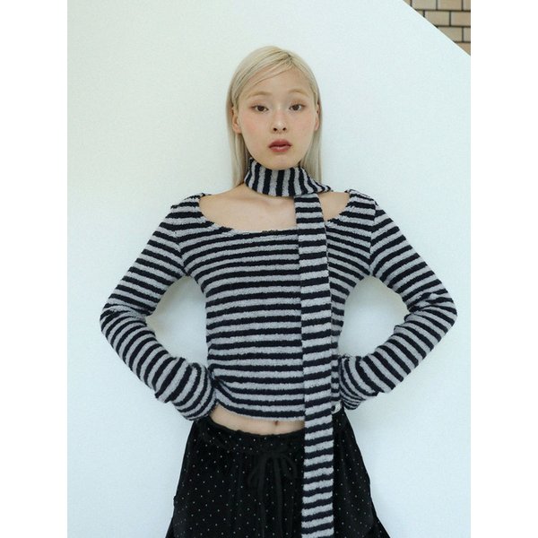 SCARF ROUND T-SHIRT(ST NAVY)