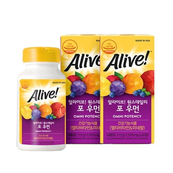 얼라이브 원스데일리 포우먼 60정 2병