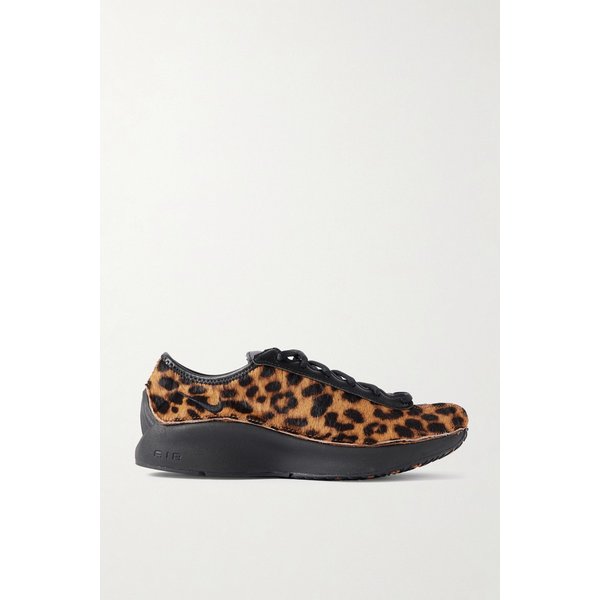 에어 슈퍼플라이 LX 가죽 트리밍 레오파드 프린트 스니커즈 46376663162986488