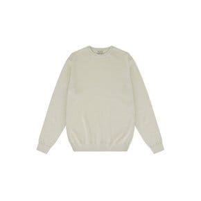 Wool soft crewneck sweater (Ivory)