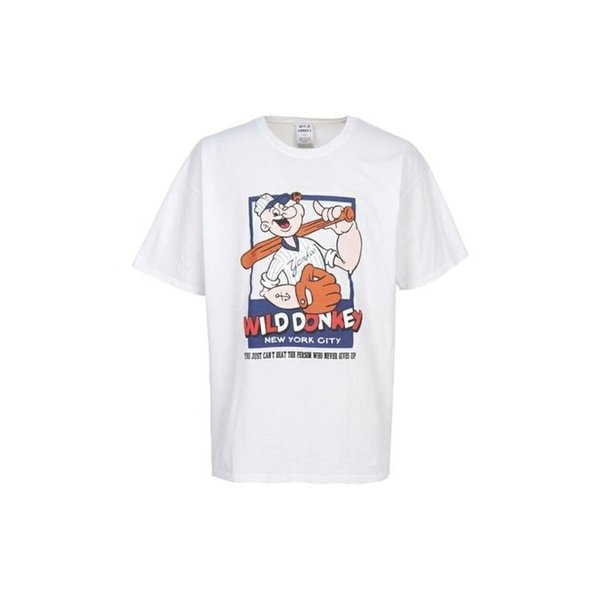 26SS 와일드 동키 반팔 티셔츠 NEVER GIVE UP TSHIRT WHITE DOM