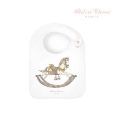  아뜰리에 슈 프랑스산 Organic 양면 베이비 턱받이 Rocking Horse