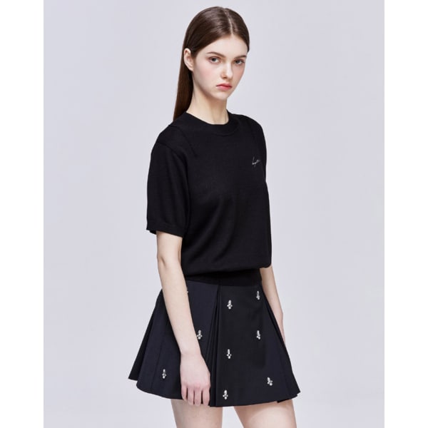 [파주점] [송지오우먼]송지오 컬렉션 포에트리 엠브로이드 니트 블랙 WH3KT702BK