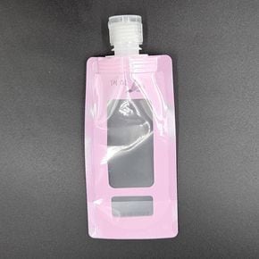 휴대용 소분파우치 여행용 화장품 용기 90ml 핑크