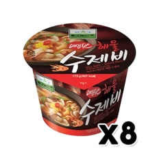  칠갑농산 매운맛 해물수제비 즉석용기컵 173g x 8개