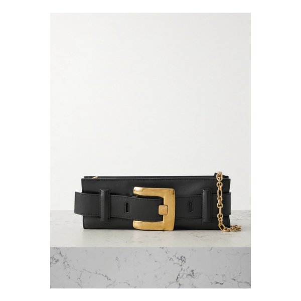 앤섬 버클 가죽 숄더 백 블랙 46376663162902087