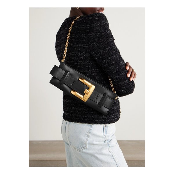 앤섬 버클 가죽 숄더 백 블랙 46376663162902087