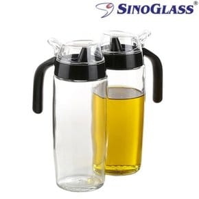 시노글라스 블랙 500ML 2P세트 유리오일병 참기름 간장_(598023)