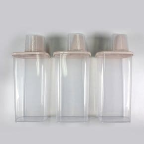 잡곡용기 대 1500ml 3종 세트 쌀 밀가루 견과류 시리얼 소분용기