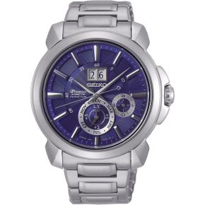 미국 세이코 시계 Seiko Premier Kinetic Perpetual Blue Dial Mens 워치 SNP161 1680050